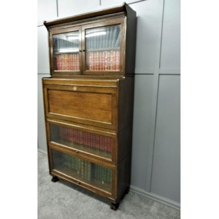 Antiker Eichenholz Lawyer Bücherschrank von der Marke Gunn