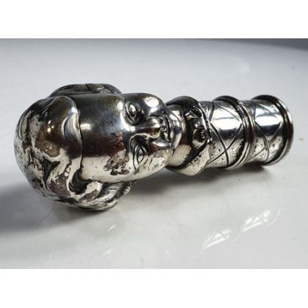 Antiker Jungenkopf Gehstockgriff aus dem späten 19. Jahrhundert