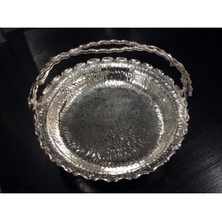 Antiker Hukin and Heath-Korb aus Silber mit detailreichen Verzierungen 1900