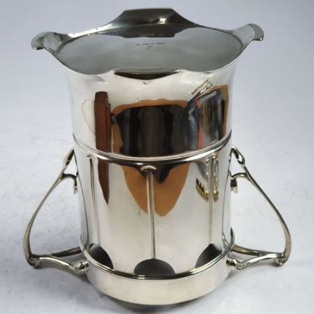 Antiker, versilberter arts & crafts Weinkühler von Roberts & Belk 1910