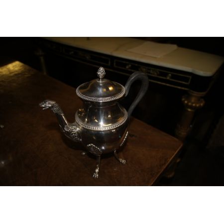 Antikes, 4-teiliges Teeservice im Empirestil, um 1890