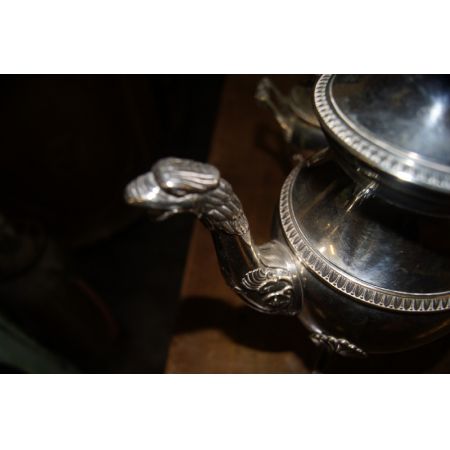 Antikes, 4-teiliges Teeservice im Empirestil, um 1890