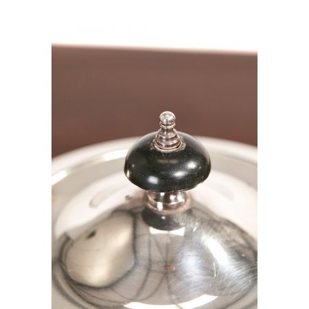 Dreiteiliges, versilbertes Teeservice mit Zuckerzange, antik 19. Jahrhundert