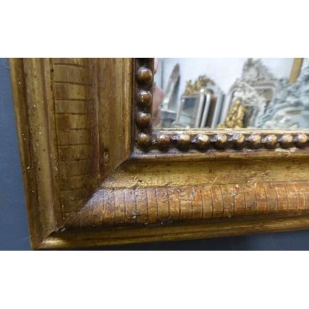 Antiker vergoldeter französsicher Spiegel von Louis Philippe