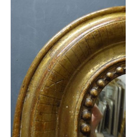 Antiker vergoldeter französsicher Spiegel von Louis Philippe