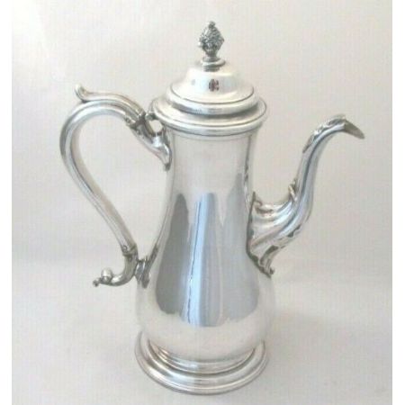 Antike versilberte Kaffekanne von Henry Wilkinson ca 1830