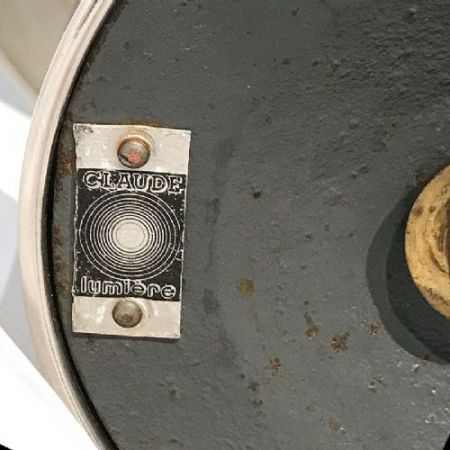 Art-Deco Nickel Tischlampe von claude-paz et silva