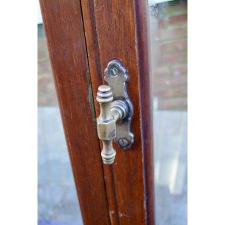 Antike freistehende edwardianische Ladenvitrine aus Mahagoni