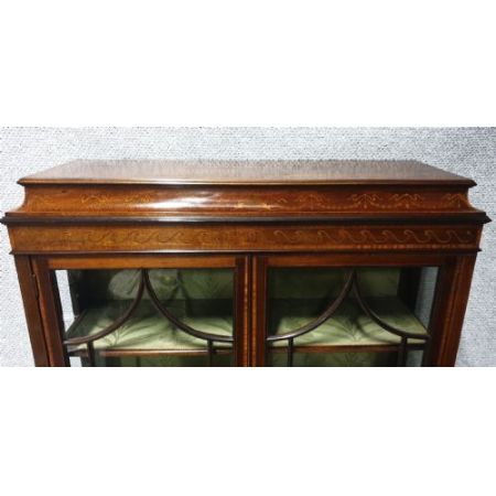 Antike edwardianische Mahagoni Vitrine