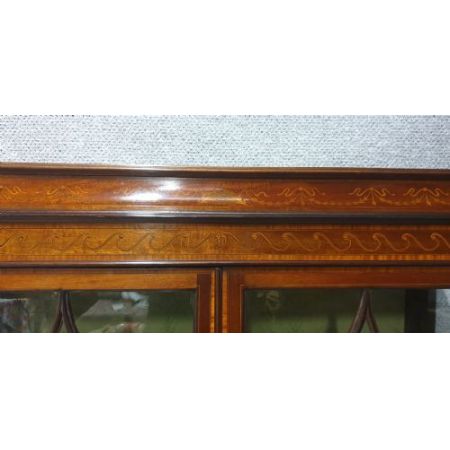 Antike edwardianische Mahagoni Vitrine