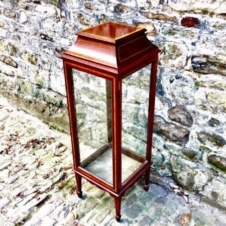 Antike edwardianische Mahagoni Vitrine