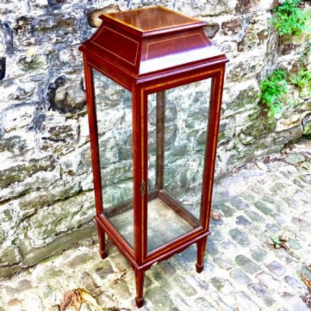 Antike edwardianische Mahagoni Vitrine