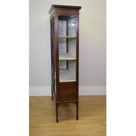 Antike edwardianische Vitrine aus Mahagoni