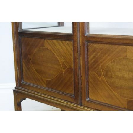 Antike edwardianische Vitrine aus Mahagoni