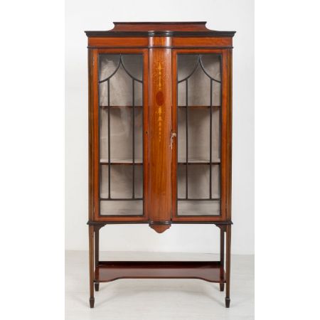 Antike Sheraton Revival Mahagoni Vitrine.