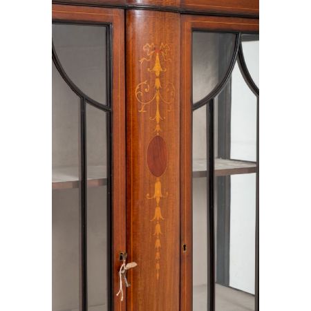 Antike Sheraton Revival Mahagoni Vitrine.