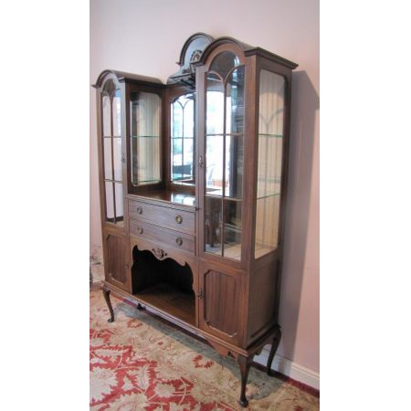 Antike schottische Mahagoni Vitrine