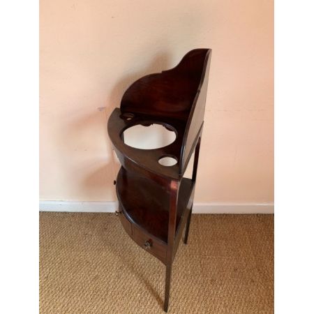 Georgianischer Corner-Wahstand aus Mahagoni Massivholz antik 1820