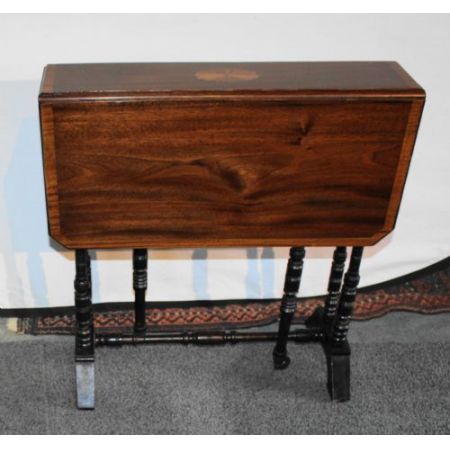 Edwardianischer Sutherland-Tisch mit Satinholz Inlays aus Mahagoni Massivholz antik