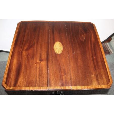 Edwardianischer Sutherland-Tisch mit Satinholz Inlays aus Mahagoni Massivholz antik