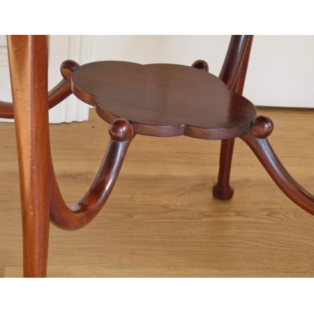 Edwardianischer, ovaler Beistelltisch aus Mahagoni Massivholz antik