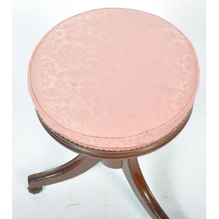 Antiker Piano Stool aus Mahagoni Massivholz frühes 19. Jahrhundert