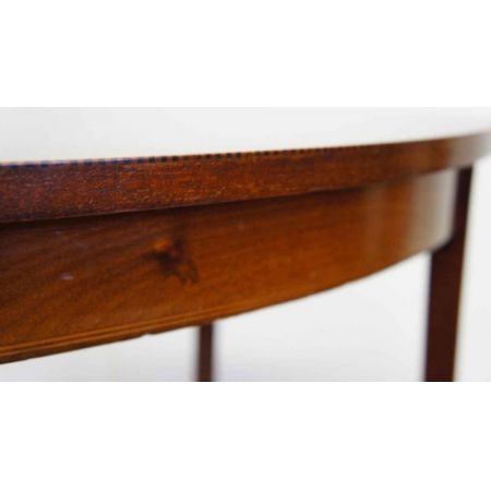 Antiker edwardianischer Intarsien Beistelltisch aus massivem Mahagoni