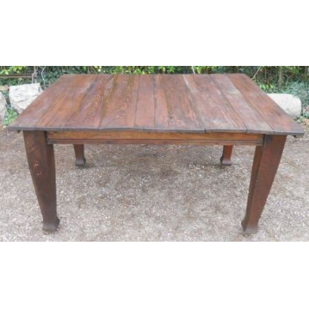 Antiker edwardianischer Küchenarbeitstisch aus Eiche