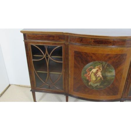 Edwardian Kommode im Angelika Kauffman-Stil aus Mahagoni Massivholz antik