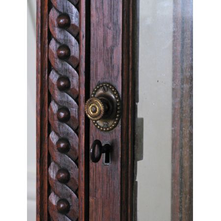 Antike Vitrine aus Eiche Massivholz 1910