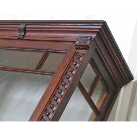 Antike Vitrine aus Eiche Massivholz 1910