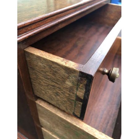 Antiker edwardian Nachttisch aus Mahagoni Massivholz 