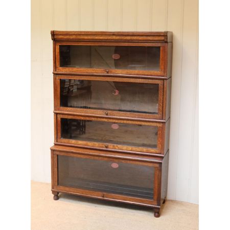 Antiker Stapel Bücherschrank aus massivem Eichenholz