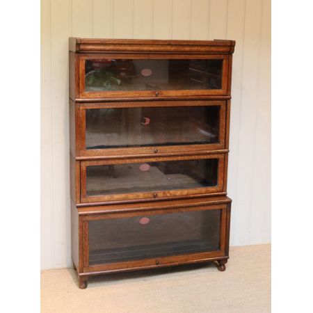 Antiker Stapel Bücherschrank aus massivem Eichenholz