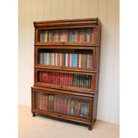 Antiker Stapel Bücherschrank aus massivem Eichenholz