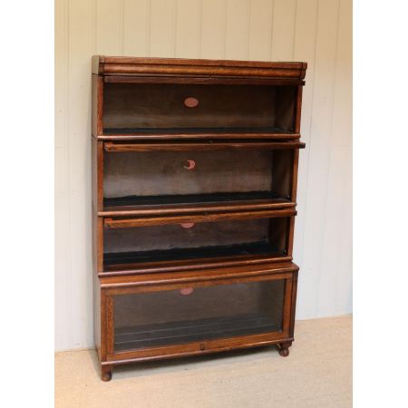 Antiker Stapel Bücherschrank aus massivem Eichenholz