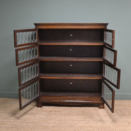 Antikes hochwertiges Stacking Bücherregal aus massiver Eiche