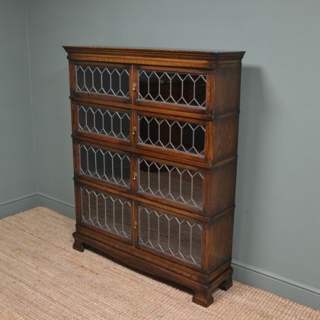 Antikes hochwertiges Stacking Bücherregal aus massiver Eiche