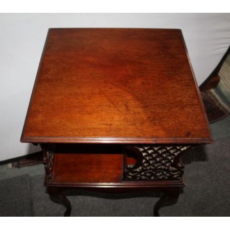 Kleines edwardianisches drehbares Bücherregal aus massivem Mahagoni