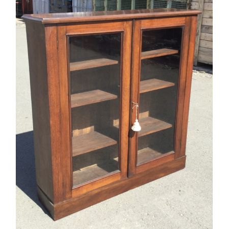 Antiker zweitüriger Mahagoni Bücherschrank aus der edwardianischen Epoche