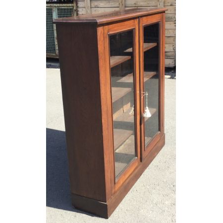 Antiker zweitüriger Mahagoni Bücherschrank aus der edwardianischen Epoche