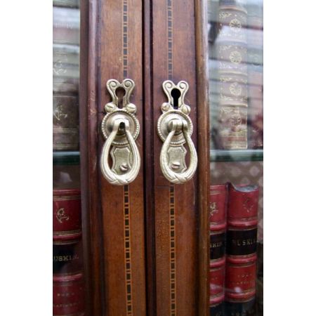 Antiker edwardianischer Inlaid Bücherschrank