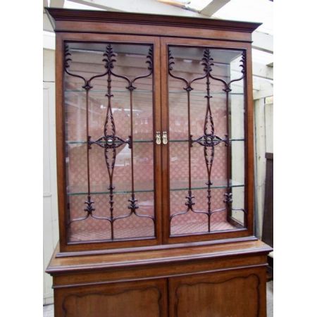 Antiker edwardianischer Inlaid Bücherschrank