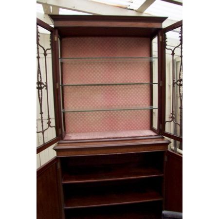 Antiker edwardianischer Inlaid Bücherschrank