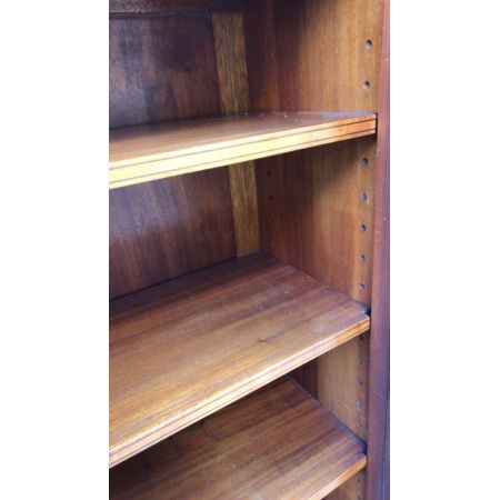 Antiker edwardianischer Inlaid Breakfront Bücherschrank aus Satinholz