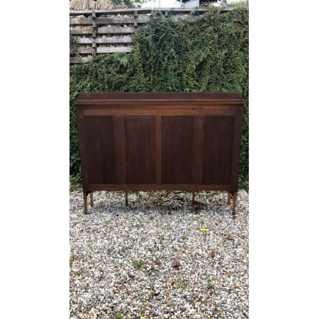 Antiker edwardianischer Inlaid Breakfront Bücherschrank aus Satinholz