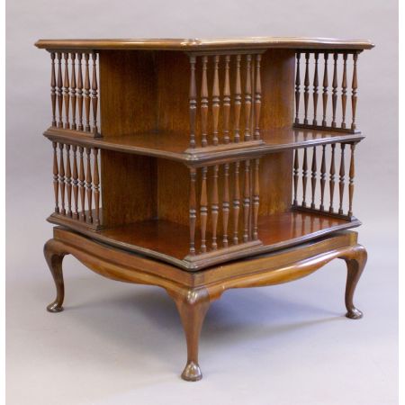 Antikes edwardianisches drehbares Bücherregal