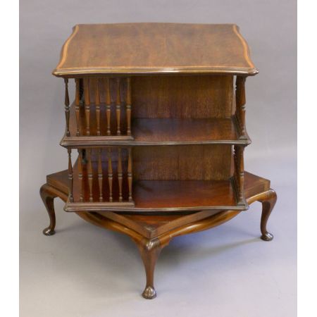 Antikes edwardianisches drehbares Bücherregal