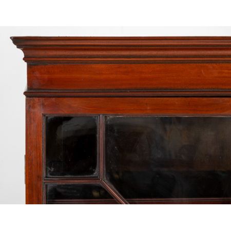 Antiker georgianischer library Bücherschrank aus massivem Mahagoni