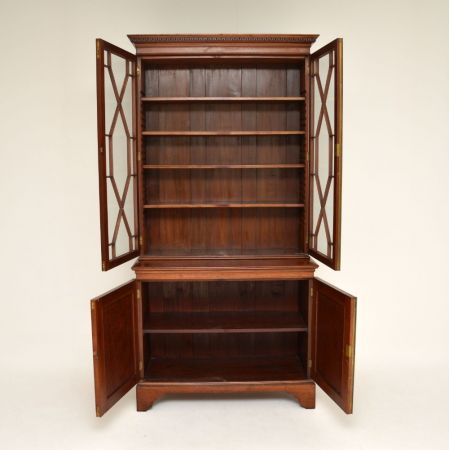 Antiker Mahagoni library Bücherschrank aus der georgischen Zeit